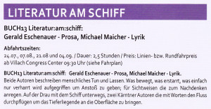 BUCH13 Literatur am Schiff